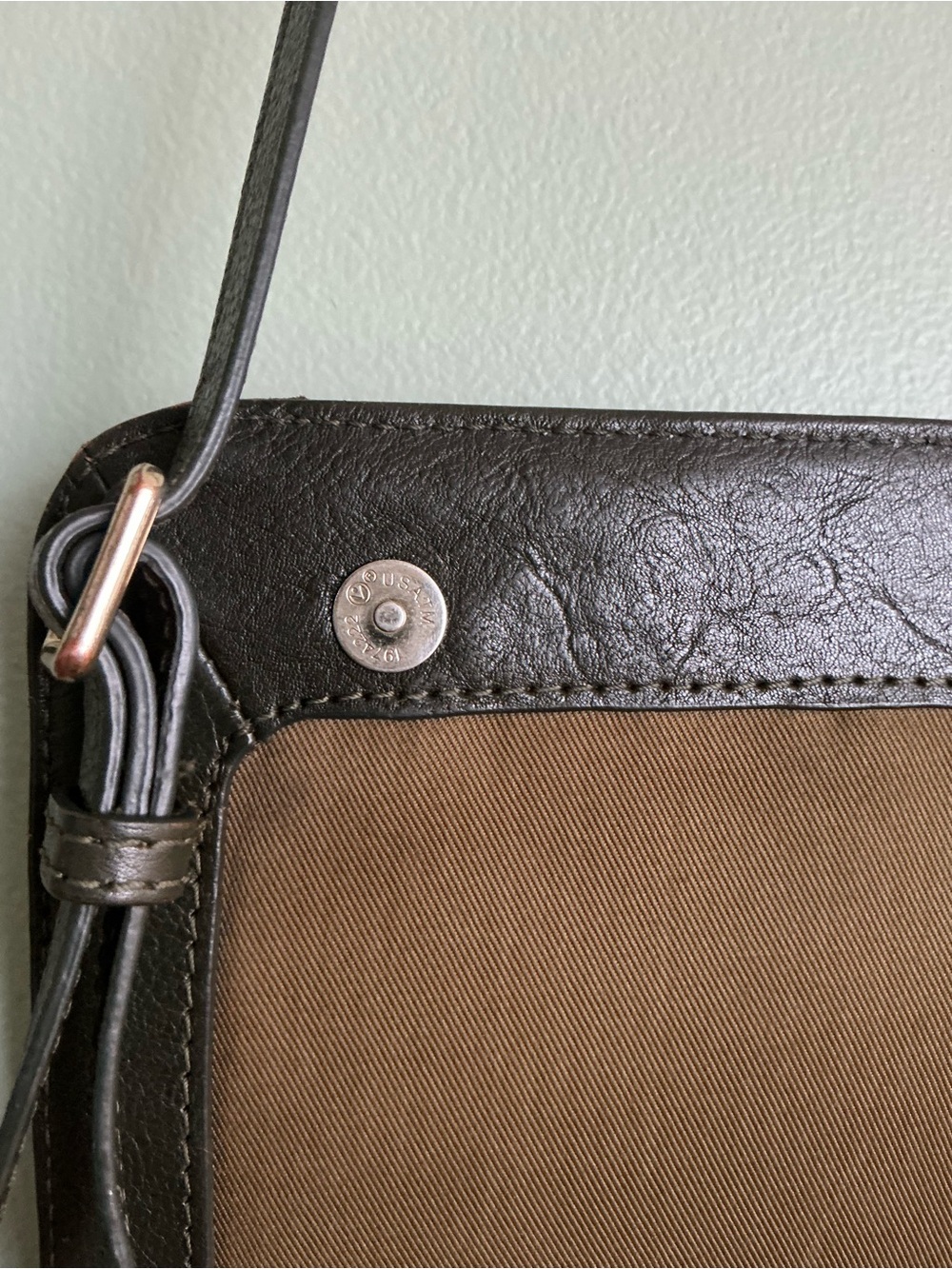 Danier Leather Bag Green USA Y2K Quiet Luxury Dark Academia Minimalist VTG Boho - Picture 8 of 16